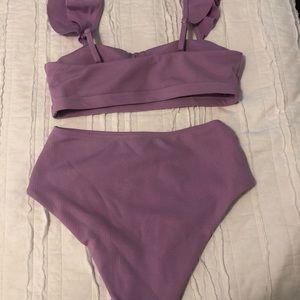 High waisted bathing suit